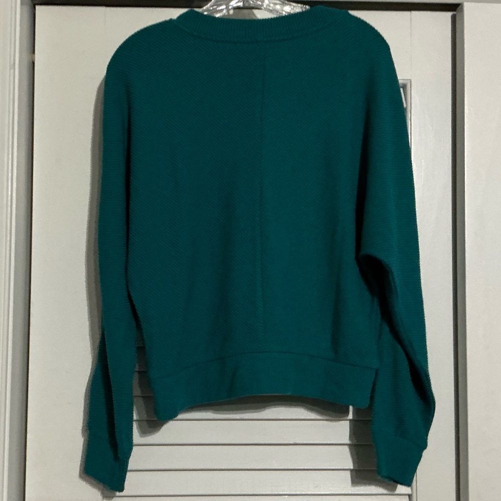 White House Black Market Teal V-Neck Sweater - Picture 4 of 7